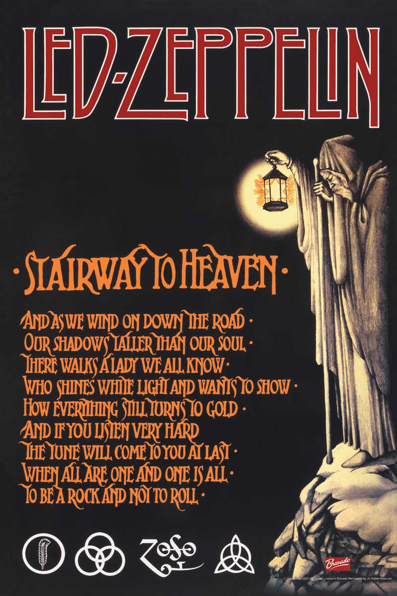 Authentic Led Zeppelin vinyl record with album art