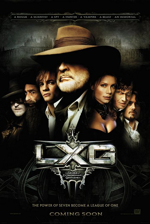 The League of Extraordinary Gentlemen DVD cover showcasing the main characters in action.