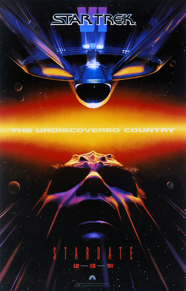 Star Trek VI The Undiscovered Country Blu-ray cover featuring the Enterprise crew.