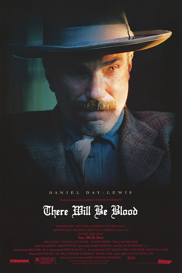 Limited edition There Will Be Blood art print showcasing dramatic scenes from the film.