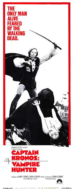Cover art of Captain Kronos Vampire Hunter DVD featuring gothic vampire scene