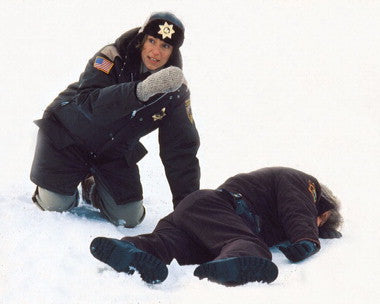 Frances McDormand in a pivotal scene from Fargo, highlighting her powerful performance in this award-winning drama film.