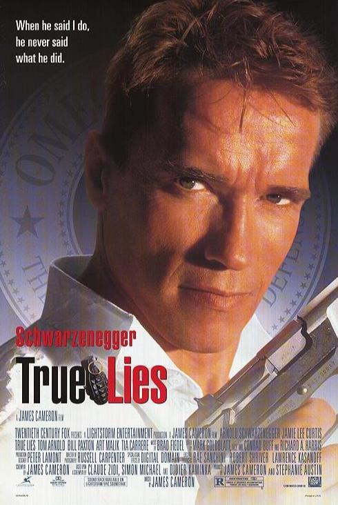 Front view of the True Lies DVD cover showcasing the action scene