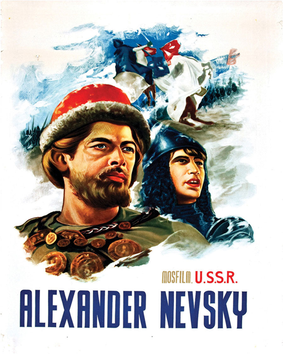 Close-up view of the Alexander Nevsky Giclee art print, highlighting its vivid colors.