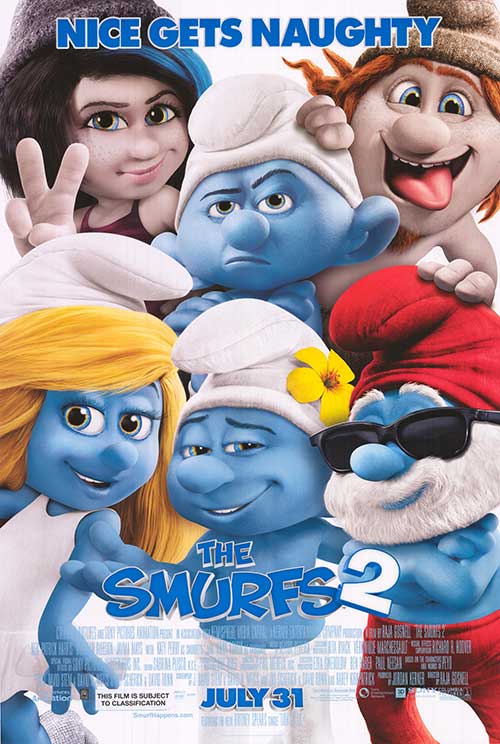 Close-up of Smurfs action figures in vibrant colors, ideal for collectors