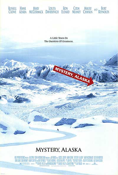 Mystery Alaska DVD cover with icy hockey scene, ideal for comedy films collection