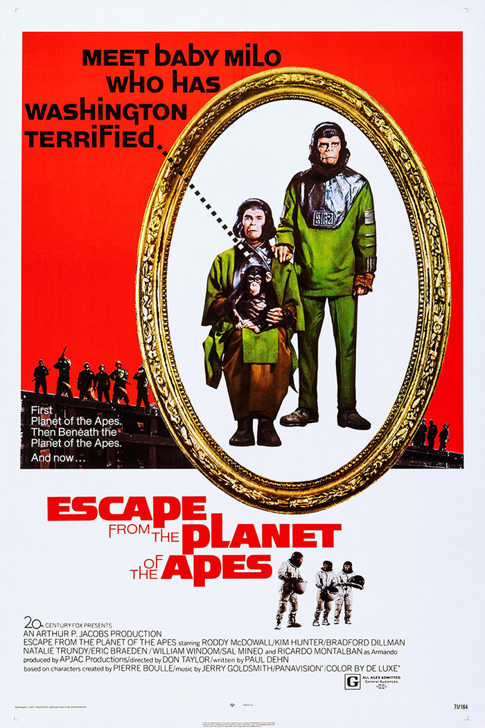 Escape From the Planet Of The Apes giclee print showcasing vibrant colors and details.