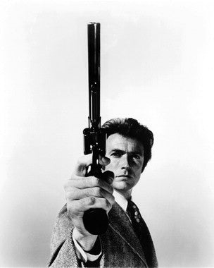 Clint Eastwood Dirty Harry collectible figure from the side angle.
