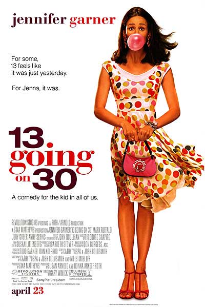Jennifer Garner smiling in 13 Going On 30, a classic teen movie scene