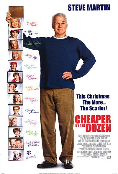 Family watching Cheaper By The Dozen comedy film on a laptop during movie night