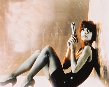 Nikita movie poster featuring Anne Parillaud in action, perfect for collectors.