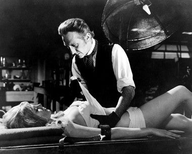 Cover of Frankenstein's Captivating Creation featuring Peter Cushing and Susan Denberg.