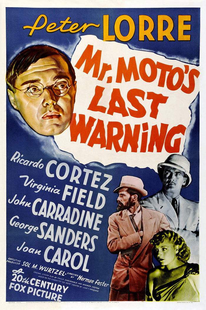 Detailed view of Mr. Moto's Last Warning giclee print highlighting vivid colors and fine details for wall decor