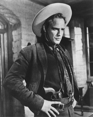 Close-up of the One-Eyed Jacks poster featuring Marlon Brando, ideal for film enthusiasts.