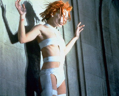 Milla Jovovich in action film scene with intense expression