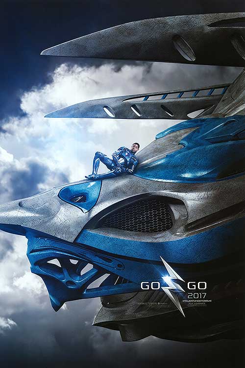 Close-up of the Power Rangers Blue Ranger collectible figure showcasing its details.
