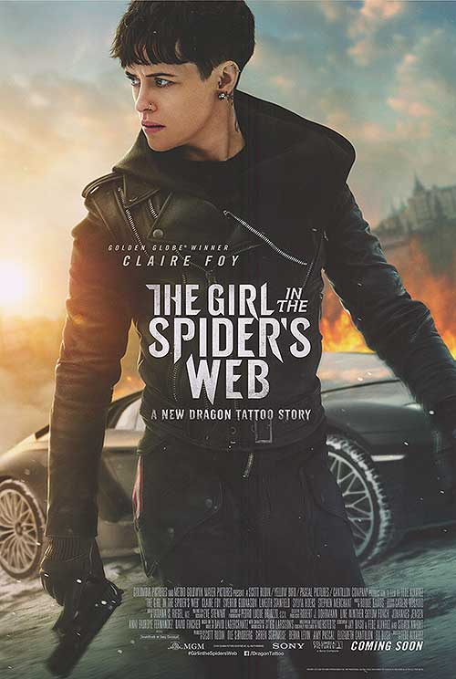 Cover of The Girl in the Spider's Web showcasing a haunting spider web design, perfect for mystery novel lovers.
