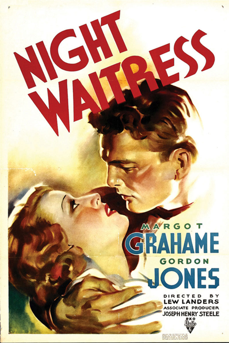 Ethereal Night Waitress Giclee print hanging in a stylish living room, showcasing its vibrant colors