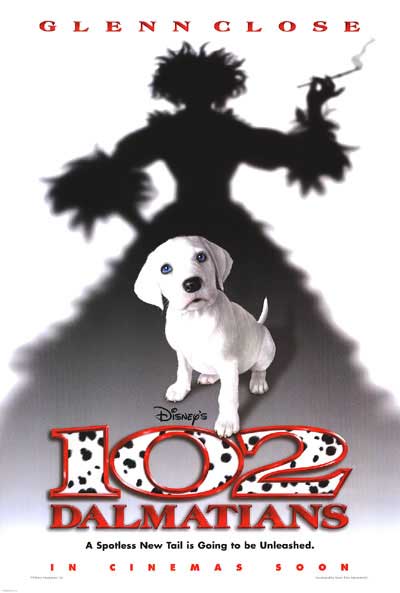 A scene from 102 Dalmatians showing Pongo and Perdita with their puppies, perfect for family viewing.