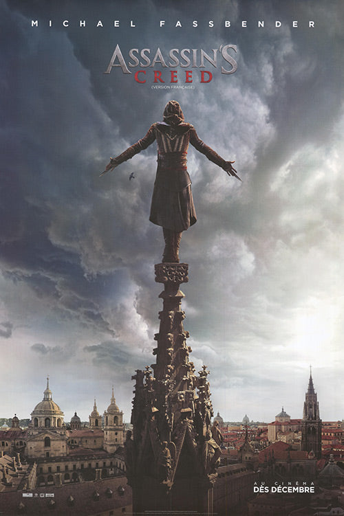 Side view of the Assassin's Creed French edge wear replica showcasing detailed craftsmanship.