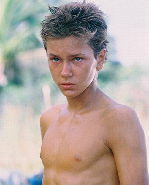 A scene from The Mosquito Coast showcasing River Phoenix in a dramatic moment.