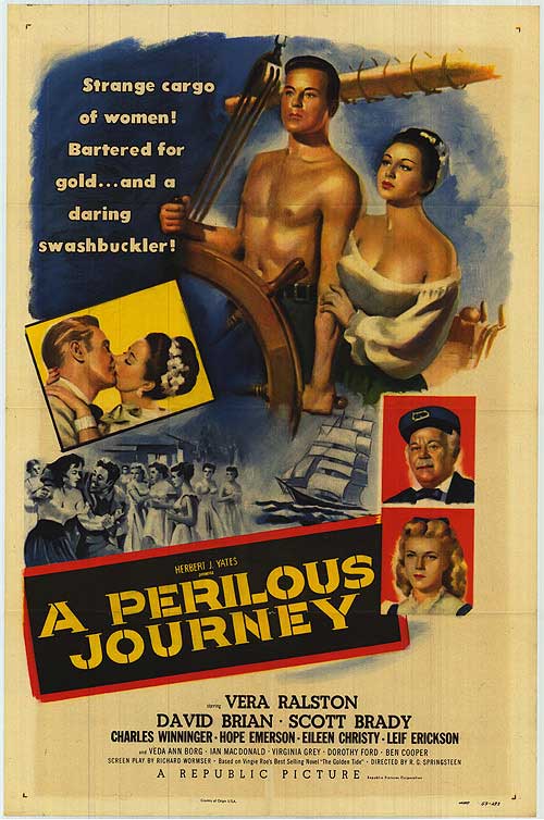 Cover art of Perilous Journey featuring a heroic female lead in an epic fantasy setting