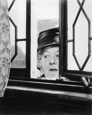 Margaret Rutherford art print featuring a vintage floral design, perfect for living room decor.