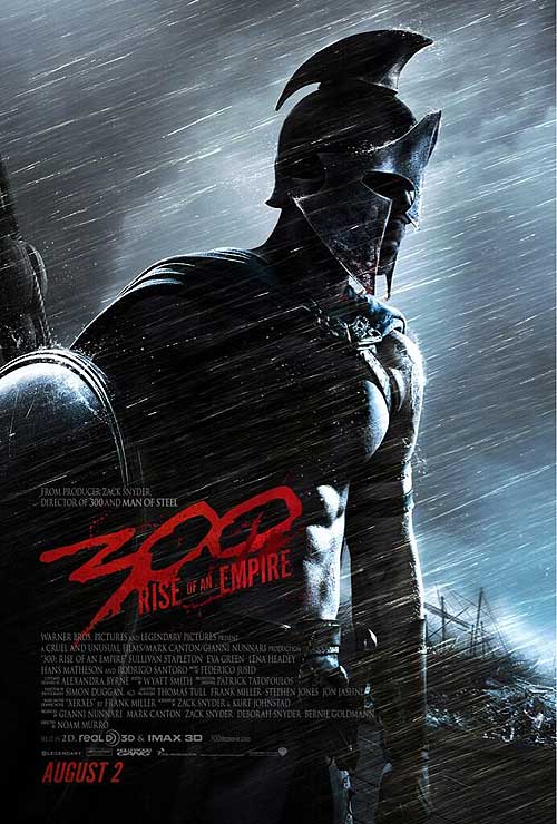 Front cover of 300: Rise of an Empire Blu-ray showing Greek warriors in battle