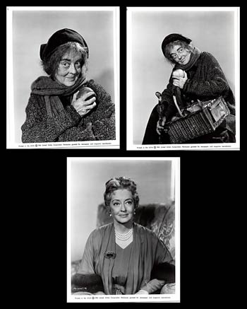 Close-up of Bette Davis art set showcasing iconic movie scenes.