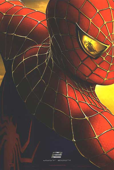 Spider-Man 2 glossy poster showing July 2004 advance artwork in full frame