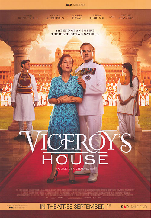 Viceroy's House film poster showing British officials and historical setting
