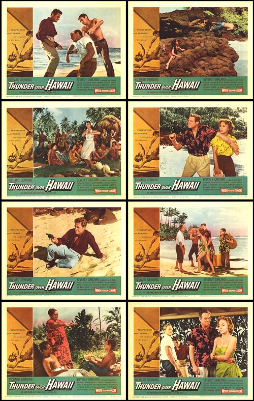 Close-up of Thunder Over Hawaii action figures in vintage packaging