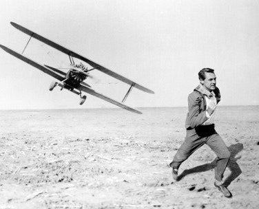 Cary Grant in North by Northwest, showcasing suspense and style.