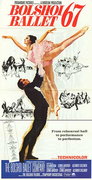 Elegant Bolshoi Ballet art print showcasing a dancer in motion.