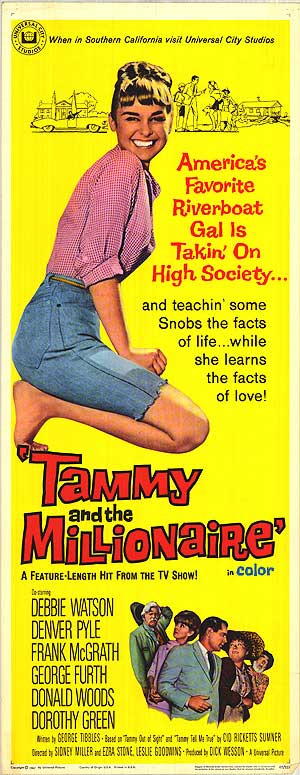 Tammy and the Millionaire DVD cover showcasing Debbie Watson's charming performance.
