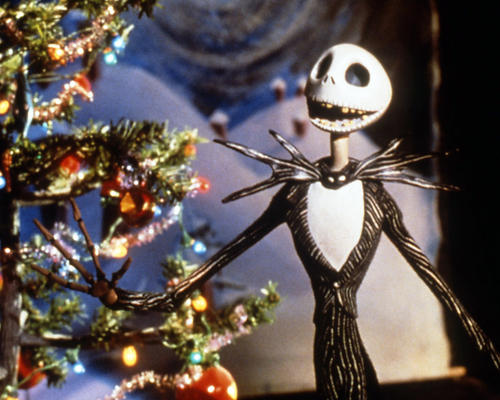 Close-up of Jack Skellington collectible figure for Halloween decoration