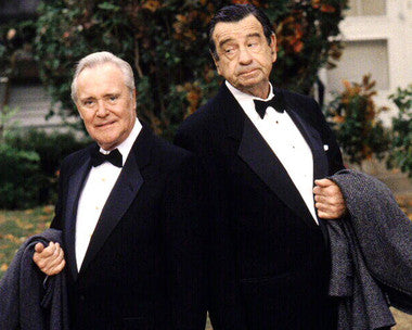 Walter Matthau and Jack Lemmon smiling in a scene from Grumpy Old Men