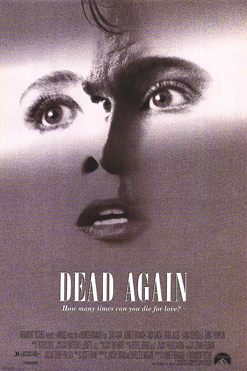Front cover of Dead Again mystery book with dark, suspenseful design
