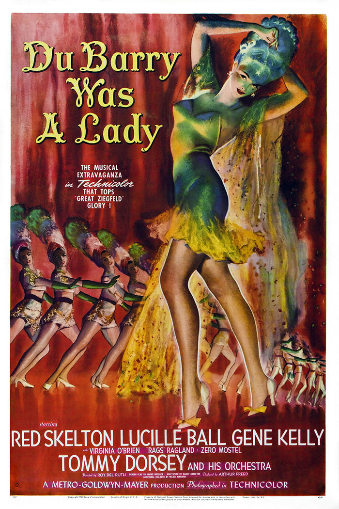 Close-up of Du Barry Was A Lady giclee art print on canvas wall art