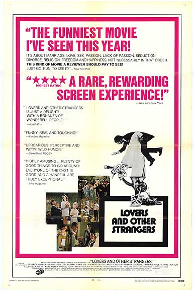 Front cover of Lovers and Other Strangers DVD – Diane Keaton debut edition