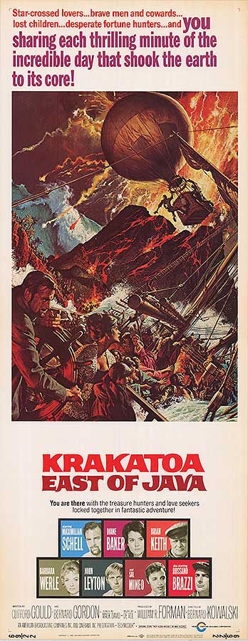 Krakatoa East of Java DVD cover featuring the volcanic eruption scene
