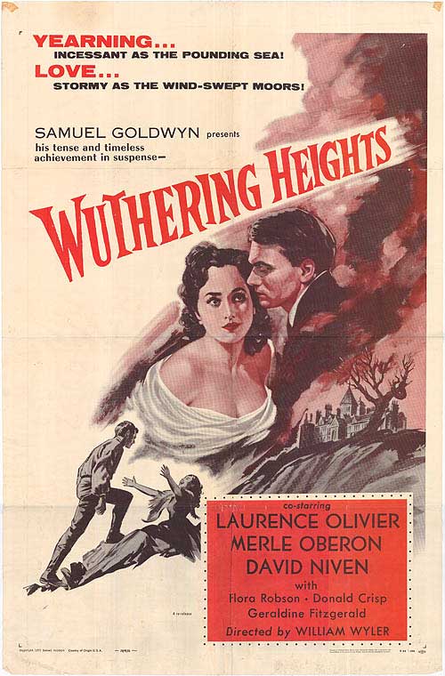 Cover of Wuthering Heights 1955 re-issue with stunning artwork.