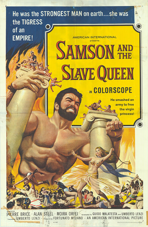Book cover of Samson and the Slave Queen showcasing biblical imagery and African American art