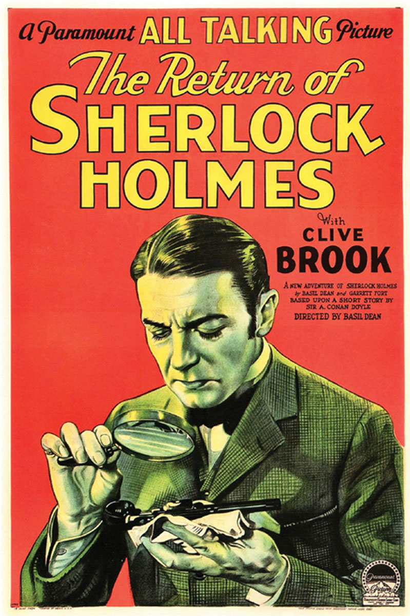 The Return of Sherlock Holmes Giclee Art Print displayed in a modern living room setting.