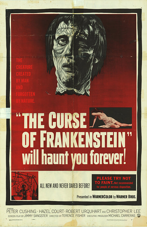 Front view of the Frankenstein horror figurine with detailed facial features