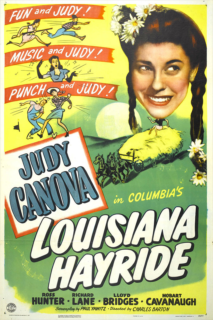 Close-up of Louisiana Hayride vintage concert poster giclee print for wall art