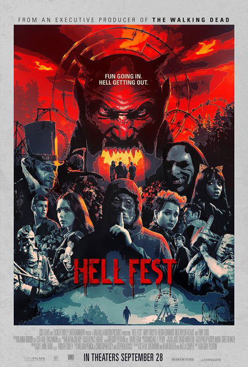 Hell Fest horror movie poster showcasing eerie graphics.