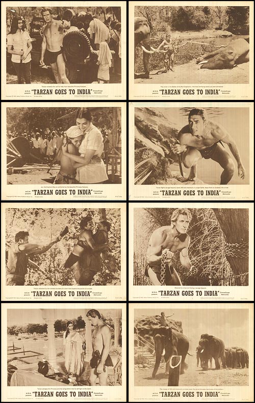 Cover of Tarzan's Thrilling Adventure in India showcasing Tarzan in a lush jungle setting.