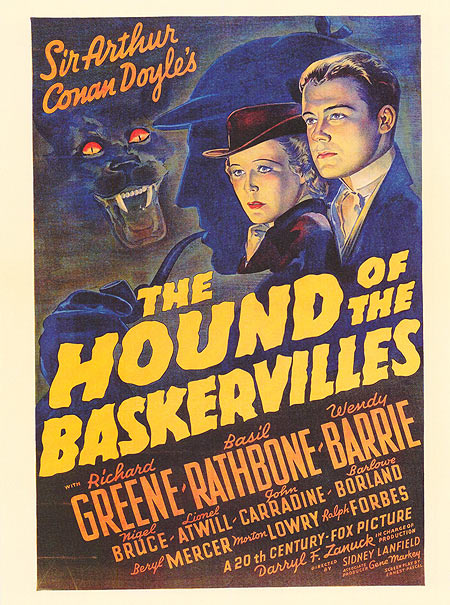 Close-up of the Hound of the Baskervilles hardcover with Sherlock Holmes cover art