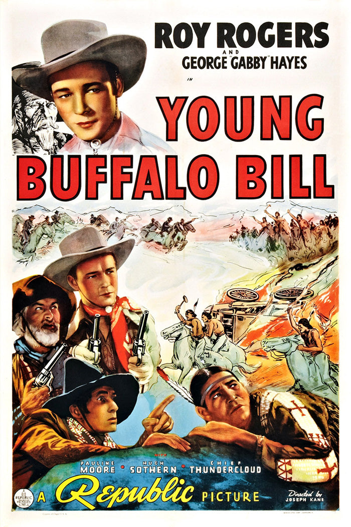Buffalo Bill giclee art print displayed in a modern living room setting, showcasing its vibrant colors.